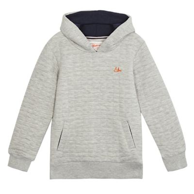 Mantaray Boys' grey quilted hoodie